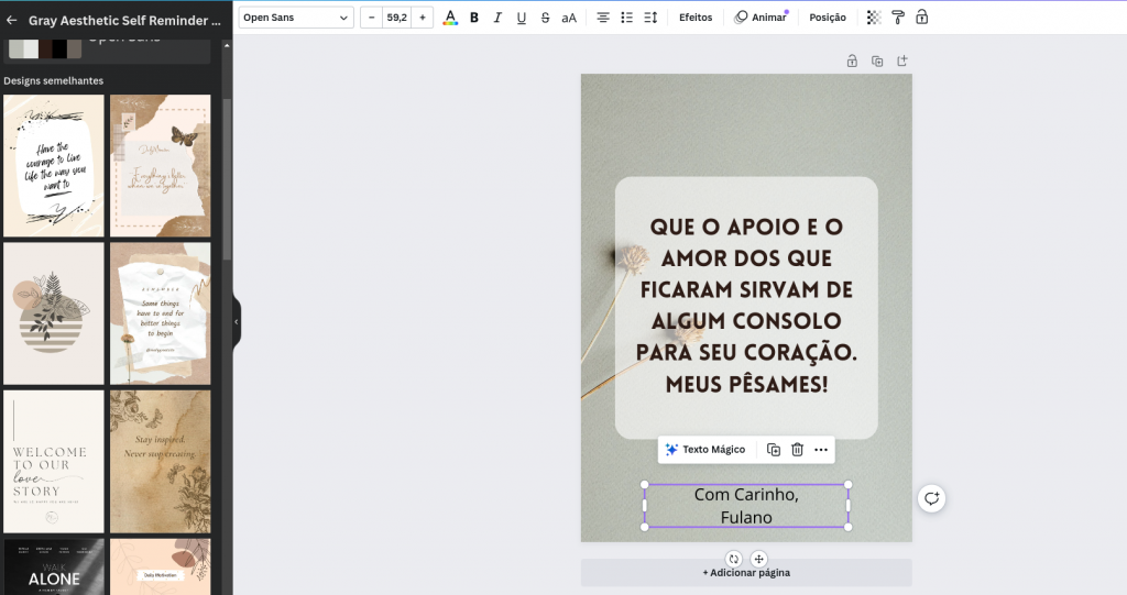 cartão de luto gratuito whatsapp